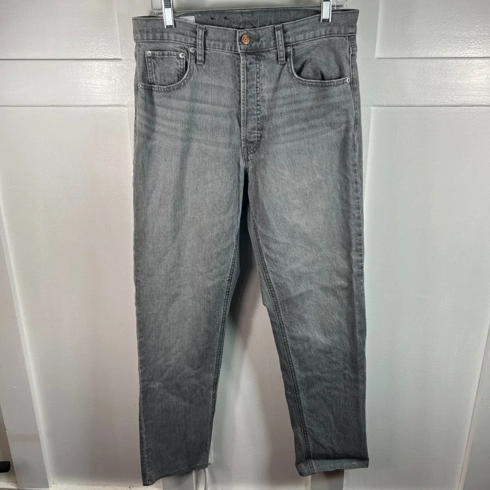 Gap Cheeky Straight High Rise Jeans Sky Gray 31/12 READ HEMMED See Measurements